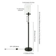 thumbnail image 5 of Evelyn&Zoe Frieda 66" Tall Floor Lamp with Glass shade in Blackened Bronze/Seeded, 5 of 11