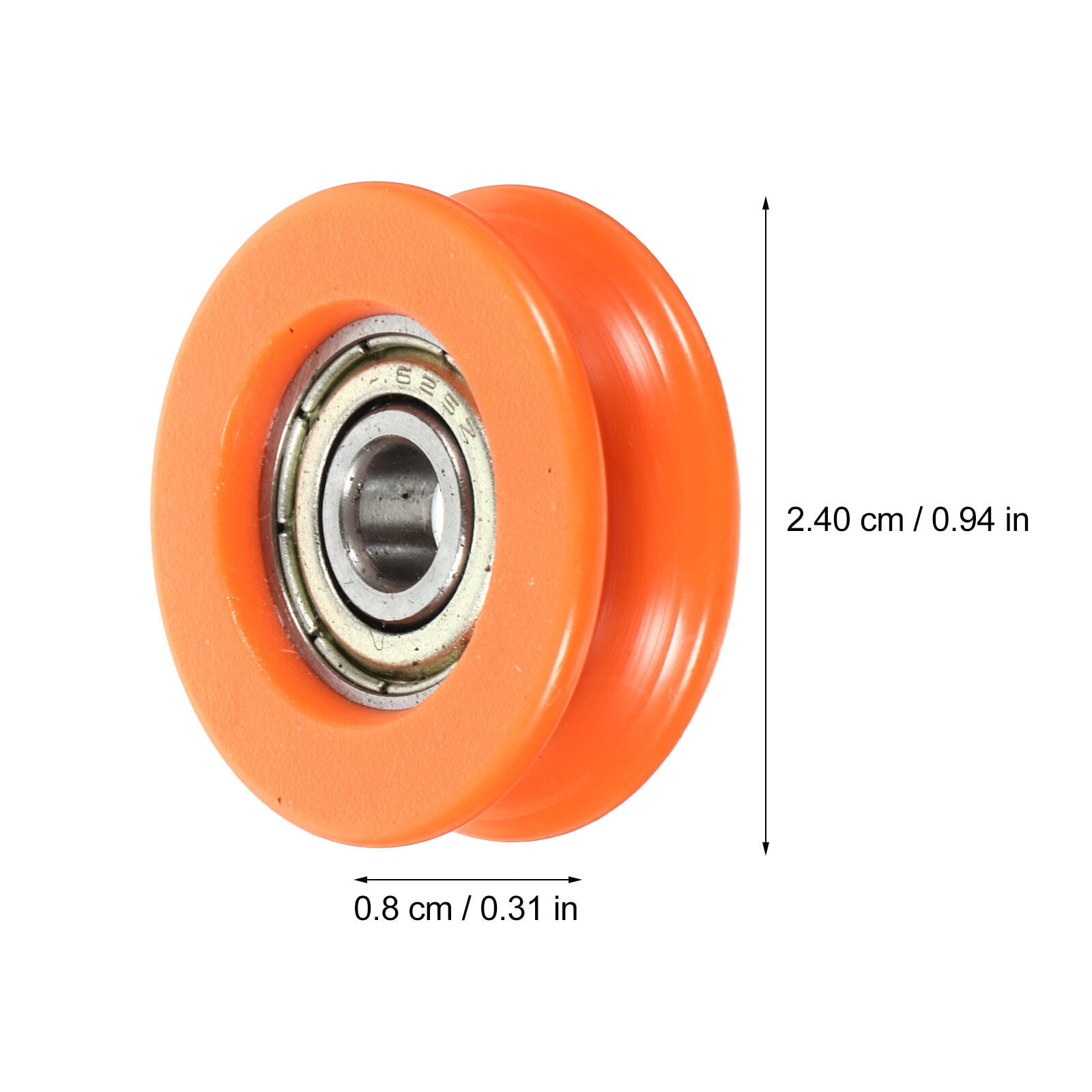 Jibingyi 4pcs Groove Wheel U-shaped Bearing Pulley Plastic