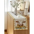 thumbnail image 5 of Table Runner 108 Inches Long for Kitchen Dining, Yak Sunflowers Dresser Scarf Farmhouse, Dining Table Decorations for Wedding/Parties, Yellow Floral Checkered Elegant Pastoral Rustic 13 x 108 In, 5 of 8