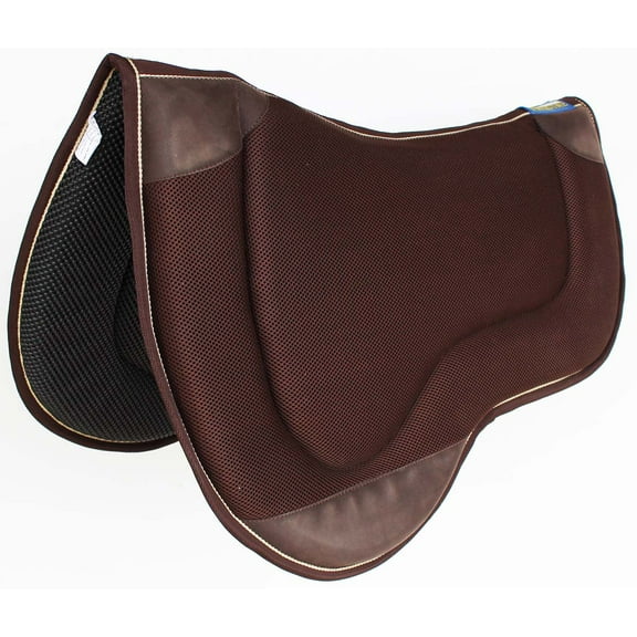 Horse SADDLE PAD Western English Endurance Anti-Slip Memory Neoprene Brown 39156