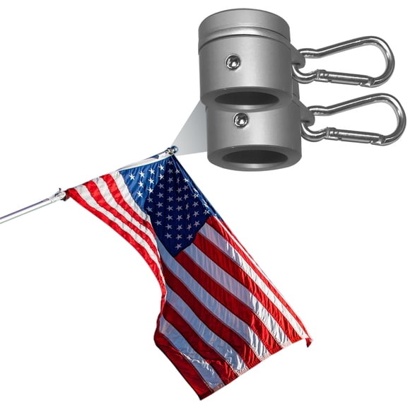 Yeacher 2PCS 1.25inch Flag Pole Rings Aluminum Alloy 360 Degree Rotating Flagpole Flag Mounting Rings Rotating Flag Pole Mounting Ring Clip