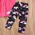 thumbnail image 3 of Franhais Baby Girls Tops + Pants Outfits, Rainbow Long Sleeve Dress Pants Sets, 2Pcs Unicorn Leggings Trousers T-shirt Suits, 3 of 6