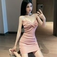 thumbnail image 2 of Women‘s Sleeveless Spaghetti Strap Tank Bodycon Tight Mini Club Party Dress, 2 of 5