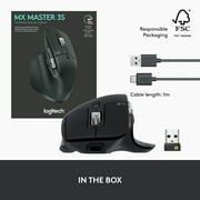 Logitech MX Master 3S, Wireless Performance Mouse, Ergo, 8K DPI, Quiet Clicks, USB-C, Black