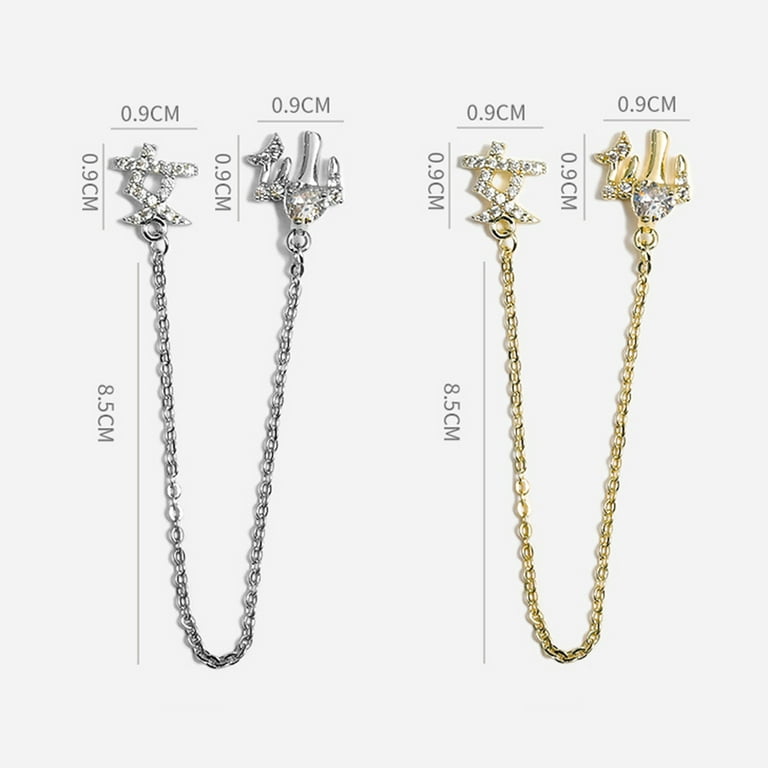 Nail Charm Jewelry 3D Necklace Dangles Gold – Daily Charme