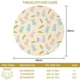 thumbnail image 3 of Easter and Polka Dots Cream Pattern Round Tablecloth 60", Wrinkle-Resistant Wipeable Cover for Kitchen, Dining, Picnic & Patio, 3 of 6
