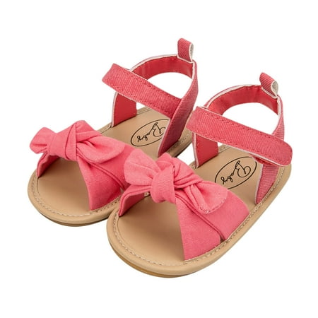

zuwimk Girls Sandals Baby Boys Girls Sandals Premium Soft Anti-Slip Rubber Sole Infant Summer Outdoor Shoes Toddler First Walkers Hot Pink
