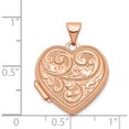 thumbnail image 5 of 14K Rose Gold 18mm Scrolled Love You Always Heart Locket (24 X 18.6) Made In China xl664, 5 of 5