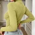 thumbnail image 6 of Xdegoge Womens Mock Neck Ribbed Sweater Long Sleeve Slim Fit Pullover Basic Lightweight Stretchy form Fitting Fall Winter Casual Layering Thermal Tops Knitwear, 6 of 7