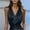 Navy, variant on QUNYINEY Black Tank Tops for Women Satin V Neck Party Shirts Layering Evening Loose Fit Sleeveless Women's Tops