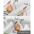 thumbnail image 6 of Barbecue Camping Linen Curtain Valance for Bedroom/Bathroom/Kitchen/Office/Living/Dining Room Windows,Spring Summer Sausage Candy Watercolor Pocket Topper Drapes Decorative Cafe Drapery Panel 42x12, 6 of 6