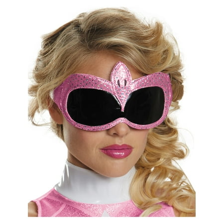 Adults Pink Mighty Morphin Power Ranger 1/4 Mask Costume Accessory