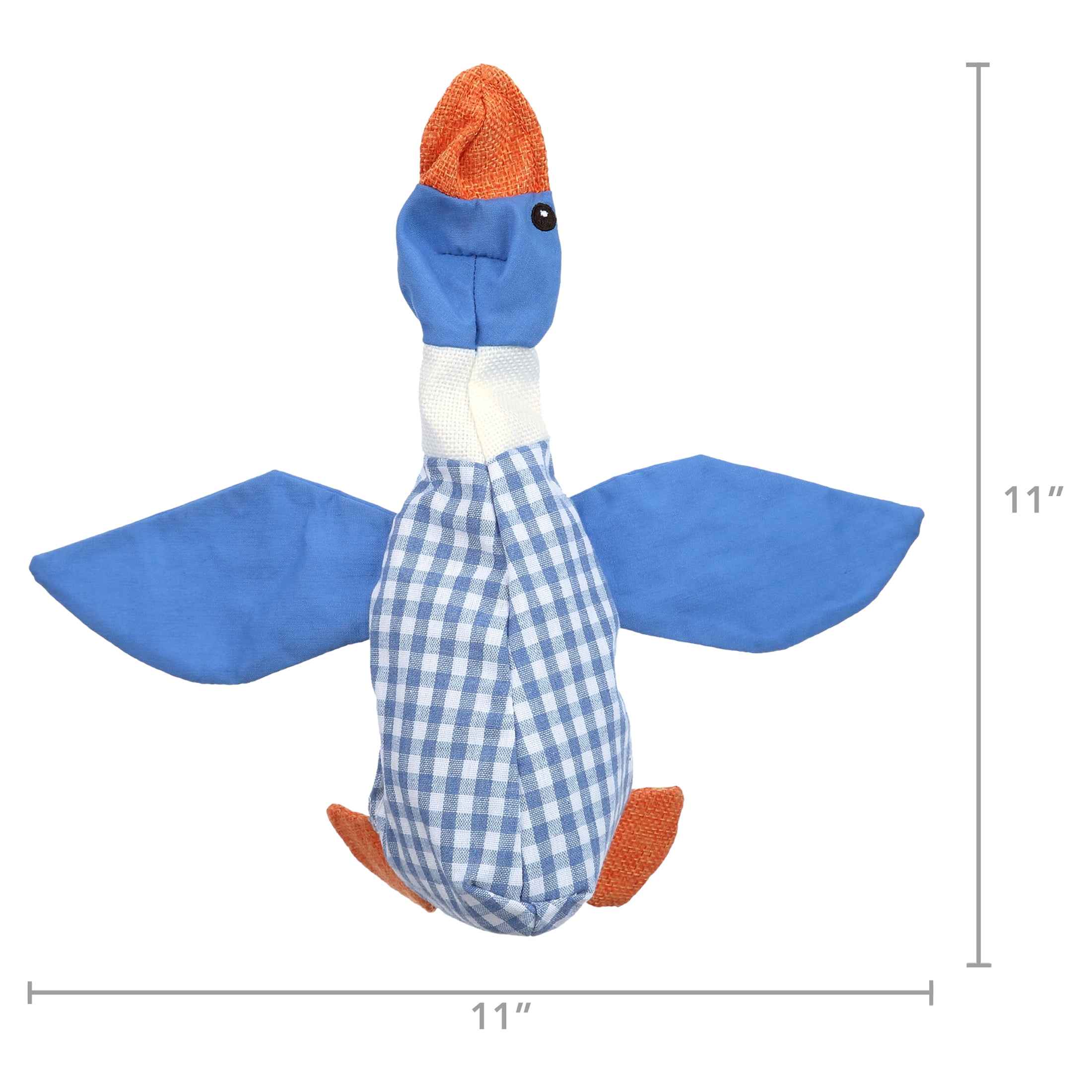Dr. Pol Plush Squawking Plaid Duck, Blue