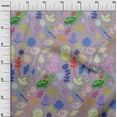thumbnail image 3 of oneOone Viscose Chiffon Lavender Fabric Tropical Doodled Animals With Leaves Sewing Craft Projects Fabric Prints By Yard 42 Inch Wide, 3 of 4
