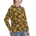 thumbnail image 6 of Kdxio Vintage Plaid Sunflower Print Womens Oversized Hoodies Sweatshirts Hooded Pullover Tops Sweaters Casual-XX-Large, 6 of 7
