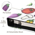 thumbnail image 3 of FORMRS 3 Ring Photo Album 4"x6" Self Adhesive Large Capacity PU Leather Cover, Red Vegetables Pattern, 3 of 8