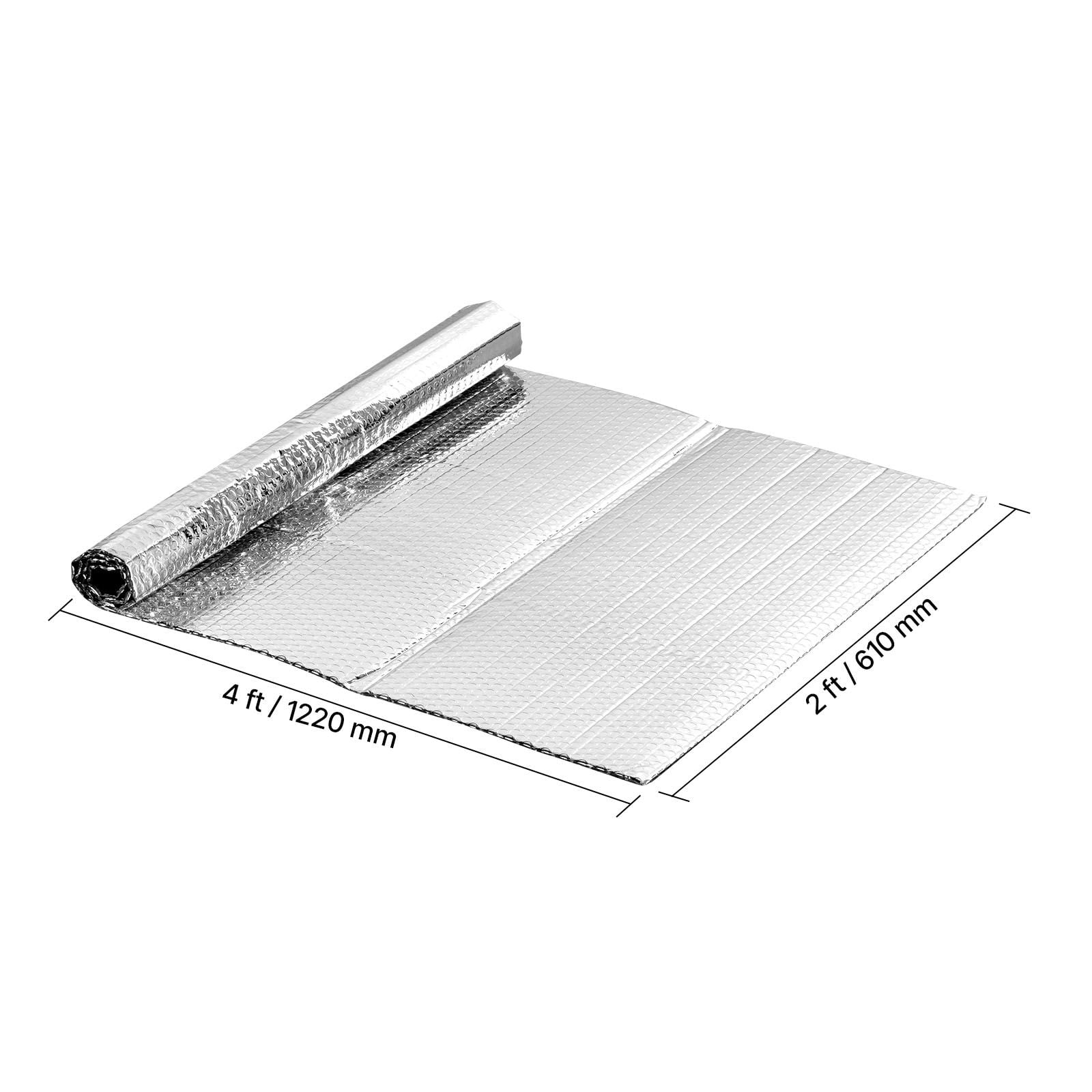 Double Reflective Insulation Sheet 16-Pack, 4ft x 24in, ≥95% Heat Reflectivity, 6mm Thick, for Garage Door Window Roof Insulation