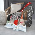 thumbnail image 3 of Christmas Throw Blanket, Merry Christmas Gnome Xmas Gifts Winter Snowflakess, Living Room/Bedroom/Sofa Couch Warm Soft Bed Flannel Blanket for Children Adults All Season 60"X50", 3 of 7