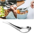 thumbnail image 5 of Stainless Steel Ramen Soup Spoon, 1.57X5.5inch Wide Short Handle Spoon for Cereal Dessert, Metal Dinner Spoon for Bouillon Wonton Broth, Heavy Duty Tableware for Home Kitchen & Restaurant, 5 of 6