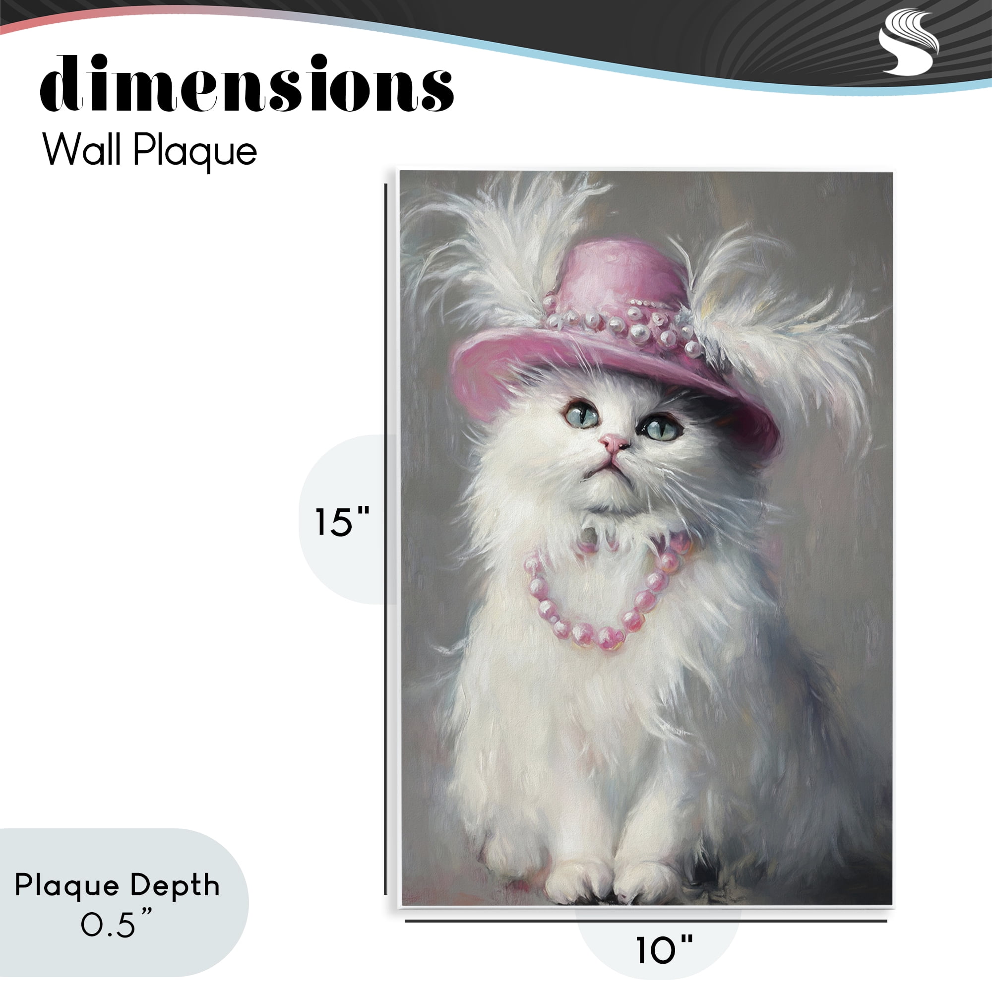 Stupell Industries Beautiful Brigitte Cat Wall Plaque Art, design by Tina LeCour