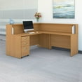 thumbnail image 2 of Bush Business Furniture Series C 72" L Shaped Reception Desk in Light Oak, 2 of 8
