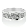 thumbnail image 6 of Vir Jewels 1/6 CTTW Diamond Ring for Women in .925 Sterling Silver Buckle Shape with Rhodium, 6 of 9