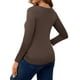 thumbnail image 3 of INSPIRE CHIC Camisetas de Maternidad con Fruncidos para Mujeres, Camisas de Manga Larga, Blusas Casuales, Camiseta Básica Ropa 2025 Grande Café, 3 of 6