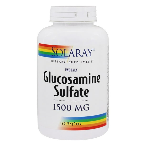 Solaray Glucosamine Sulfate Two Daily 1500 mg. 120 Capsules