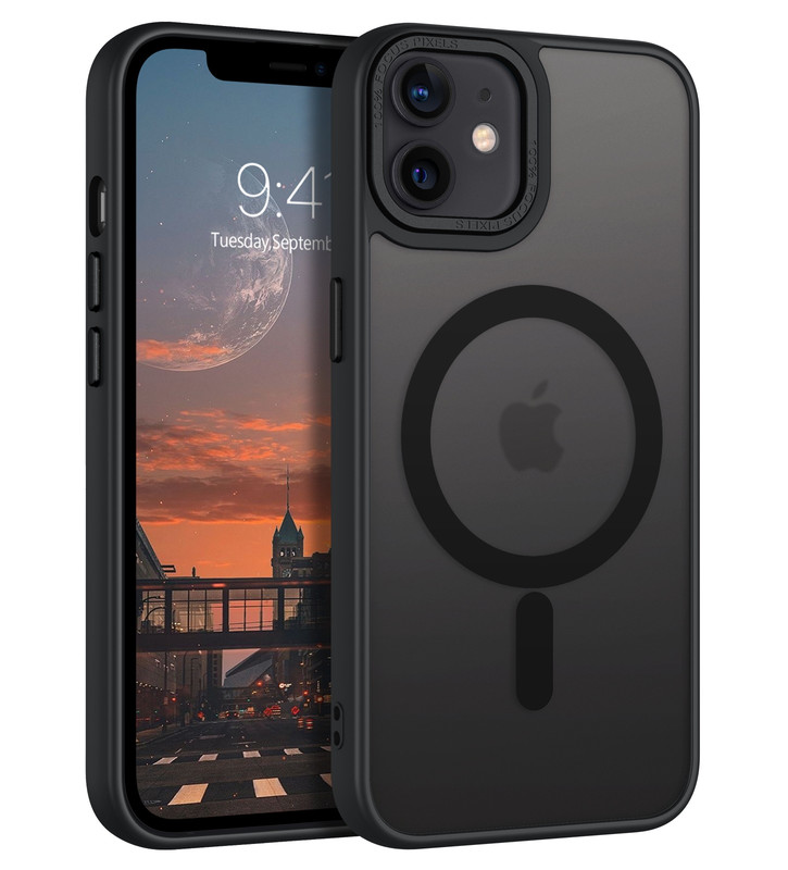 GAOBAO Magnetic for iPhone 12 Case/iPhone 12 Pro Case, Compatible with MagSafe, Translucent Matte Slim Shockproof Phone Case