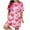 Pink, variant on Womens Nightgowns Plus Size Casual Sleep Dress Women's Plus Heart Print Short Sleeve Round Neck Medium Stretch Loose Nightdress Valentine's Day Nightdress