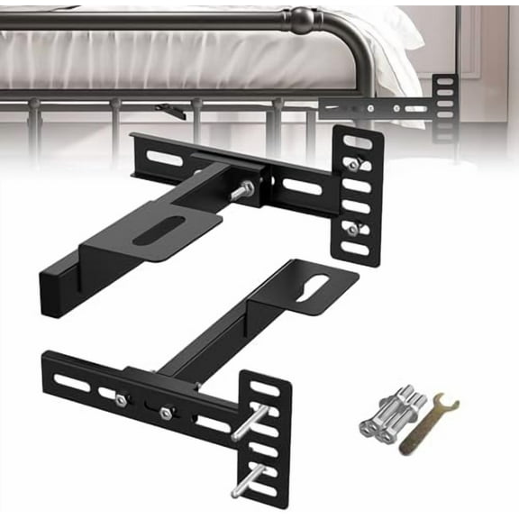 Headboard Kit for Adjustable Bed,Adjustable Bed Headboard and Footboard Brackets,Universal Headboard Brackets,Black Headboard Brackets for Twin/King/Queen/Full Size Bed Frame, YSM170