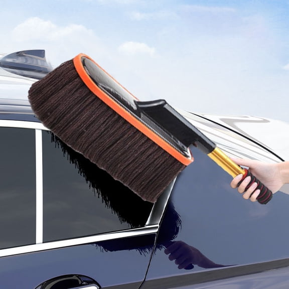 Car Wash Brush with Telescopic Handle and Soft Bristles, Multi-Use Car Wax and Dusting Brush for Body, Roof, and Glass, Scratch-Free Cleaning for Car, SUV, and Truck Maintenance