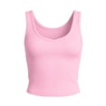 thumbnail image 7 of Gamivast Ribbed Tank Top for Women Sleeveless Scoop Neck Fitted Summer Cami Shirt Stretchy Basic Top for Daily Outfits Layering And Workout Pink L, 7 of 7