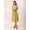 Mustard, variant on DressBerry Women's Printed Cotton Poplin Strap Shoulders Dress Sleeveless Calf Length Smocked Front Flared Hem Casual&nbsp;Summer Wear Midi Length Light Weighted Wavy Party Wear Dress