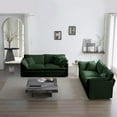 thumbnail image 7 of GNIXUU 2 Piece Chenille Cloud Couches Set,2 Piece Modern Loveseat Green Sofa Set Living Room Furniture Set for Apartment Office,Green, 7 of 7