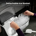 thumbnail image 7 of KISSAIR Nugget Ice Maker Countertop, 35lbs/24H with Self-Cleaning Function, Portable Sonic Ice Machine for Home/Office Stainless Steel,Sliver, 7 of 7