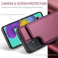 thumbnail image 2 of Mantto Case for Samsung Galaxy A51 4G with Card Holder, Retro PU Leather RFID Blocking Credit Card Slots Double Magnetic Clasp Flip Kickstand Shockproof Phone Cover for Samsung Galaxy A51 4G,Winered, 2 of 9