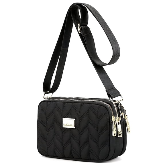 KXF Ladies Crossbody Bag Multi-Pocket Shoulder Bag Waterproof Nylon Handbag Small Cellphone Purse for Women