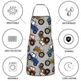 thumbnail image 6 of Pofeuu Color Tractor Print Aprons with Pockets, Cute Aprons for Kitchen, Cooking, Server, Barber, Chef Apron, 6 of 7