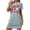 Blue-1, variant on Censtreet Nightgowns for Women Sleapwear Short Sleeve Night Shirts Soft Sleep Dress Classic NightDress