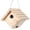 Khaki, variant on Wren Bird House for Outside 1 Pack Wooden Hanging Birdhouse with Metal Predator Guard Ventilation Easy Clean Nesting Box for Chickadee Finch Outdoor Garden Yard Backyard Wildlife Decor White