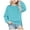 Sky Blue, variant on Splozh Toddler Crewneck Sweatshirt Girls Crew Neck Sweatshirt Long Sleeve Pullover Top 5-14 Years Sweatshirt Side Slit,Sky Blue,5-6 Years