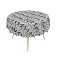 thumbnail image 5 of Lfeey Gray Tablecloth, Round Tablecloth for Halloween Room Decorations, 70 inches, 5 of 5