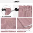 thumbnail image 5 of Vintage Nude Pink Tier Curtains, Farmhouse Retro Solid Color Linen Texture Light Filtering Kitchen Curtains, 2Pcs Rod Pocket Half Window Treatments Panels for Sink Cafe Cabinet Camper 27.5x36 Inches, 5 of 9