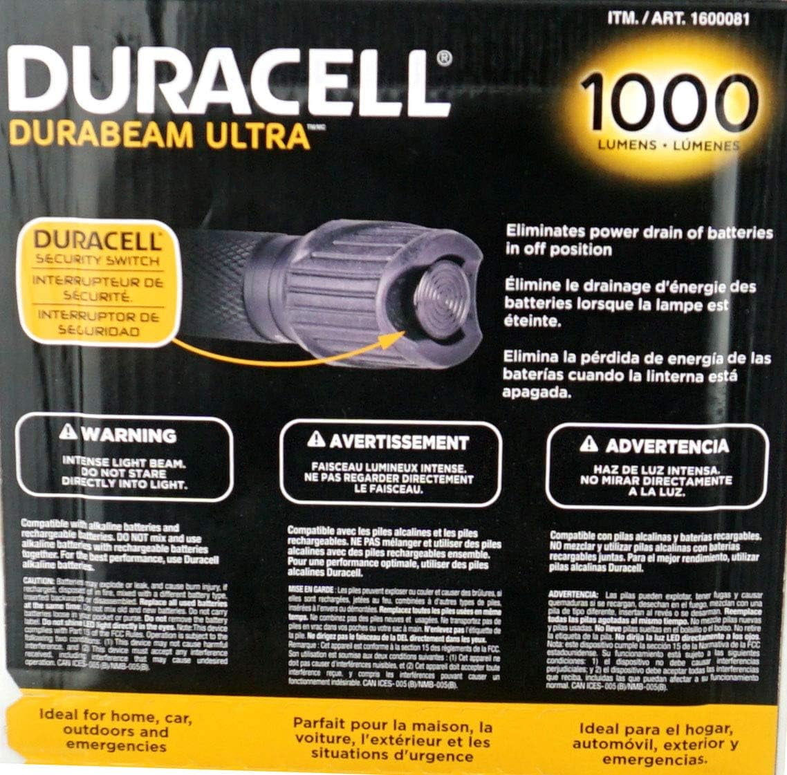 Duracell Durabeam Ultra LED Flashlight 1000 Lumens