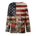 thumbnail image 3 of Bbyeadc 250th Anniversary T-Shirts for Women Long Sleeve Celebration Freedom T-Shirt Round Neck United States Shirt Dressy Going Out Top,Beige (M), 3 of 4