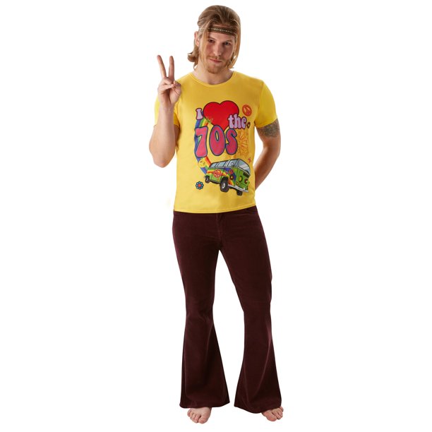 Bristol Novelty - Camiseta I Love The 70's para Adultos Unisex (Amarillo)