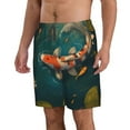 thumbnail image 2 of Balery Koi Pond Lilies Traje de Baño Estilo Hawaiano para Hombre, Shorts de Secado Rápido con Bolsillos-XX-Large, 2 of 6