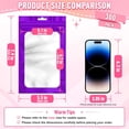 thumbnail image 2 of 300 Pcs Purple Resealable Mylar Bags 5.5x7.9 Inch, Smell Proof Foil Zipper Pouches for Food Storage, Small Business Packaging, Party Favor, Snack Bag, Airtight Seal Pouch, 2 of 7