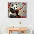 thumbnail image 2 of Nawypu  Panda Canvas Wall Art Panda Picture Prints with Flower Cute Animal Painting for Living Room Kids Room Bedroom Ideal Gift Artwork Framed, 2 of 6